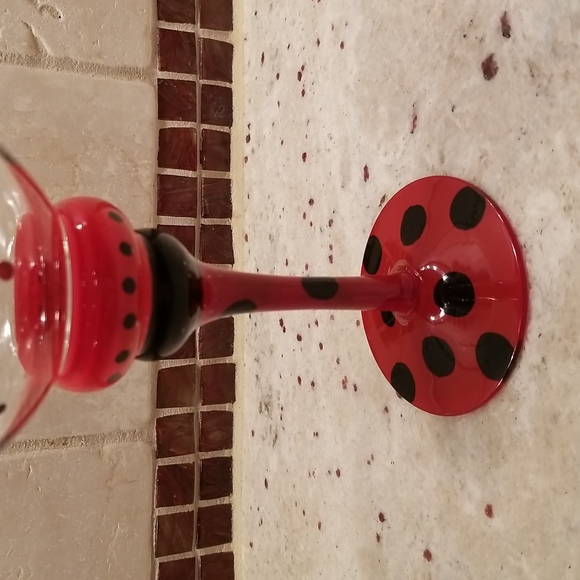 Ladybug "Lady of the House" Stemmed Glass - Picture 3 of 6